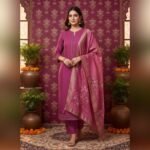 Elegant Maroon Embroidered Kurti Set – Festive Ethnic Collection